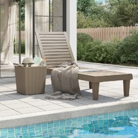  Sun Lounger Light Brown 155x58x83 cm Polypropylene