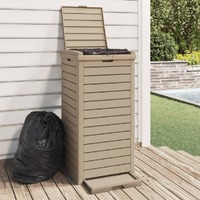 Outdoor Garbage Bin Light Brown 41x41x86 cm Polypropylene