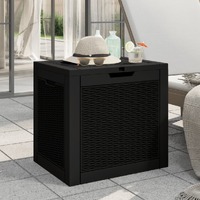  Garden Storage Box Black 55.5x43x53 cm Polypropylene
