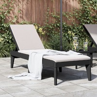  Sun Lounger Anthracite 186x60x29 cm PP