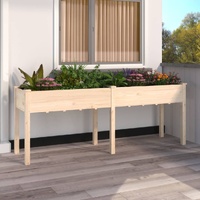  Planter with Liner 203x53x76 cm Solid Wood Fir
