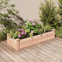  Garden Raised Bed with Liner 120x45x25 cm Solid Wood Fir