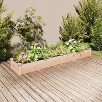  Garden Raised Bed with Liner 240x45x25 cm Solid Wood Fir