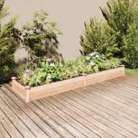  Garden Raised Bed with Liner 240x60x25 cm Solid Wood Fir