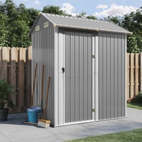  Garden Shed Light Grey 192x152.5x237 cm Galvanised Steel
