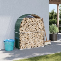  Log Holder Green 120x45x140 cm Galvanised Steel