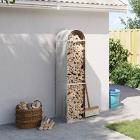  Log Holder Light Grey 40x45x170 cm Galvanised Steel