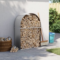  Log Holder Light Grey 80x45x120 cm Galvanised Steel