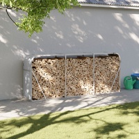  Log Holder Light Grey 234x45x100 cm Galvanised Steel