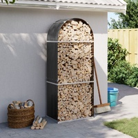  Log Holder Anthracite 80x45x190 cm Galvanised Steel