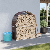  Log Holder Brown 120x45x140 cm Galvanised Steel