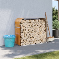  Log Holder Light Brown 120x45x100 cm Galvanised Steel
