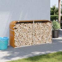  Log Holder Light Brown 180x45x100 cm Galvanised Steel