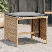  Garden Stools with Cushions 4 pcs Mix Beige 41x41x36 cm Poly Rattan