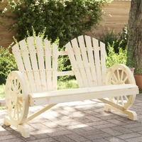  Garden Adirondack Chair 2-Seater Solid Wood Fir
