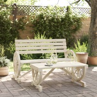  2 Piece Garden Lounge Set Solid Wood Fir