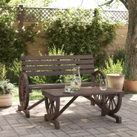  2 Piece Garden Lounge Set Solid Wood Fir
