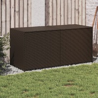  Garden Storage Box Brown 283L Poly Rattan