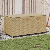  Garden Storage Box Mix Beige 190L Poly Rattan