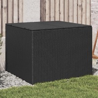  Garden Storage Box Black 291L Poly Rattan