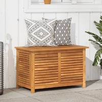  Garden Storage Box with Louver 90x50x56 cm Solid Wood Acacia