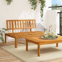  Garden Pallet Middle Sofa Solid Wood Acacia