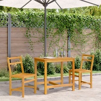  3 Piece Balcony Set Solid Wood Acacia