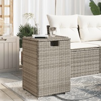  Propane Tank Cover Table Grey 40x40x60 cm Poly Rattan