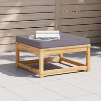  Garden Footstool with Cushions Solid Wood Acacia