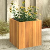  Garden Planter 25x25x25 cm Solid Wood Acacia