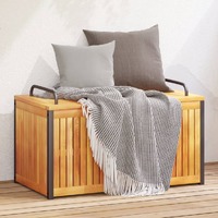  Outdoor Cushion Box 85x45x45/53 cm Solid Wood Acacia and Steel