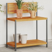  Garden Work Table 90x50x110 cm Solid Wood Acacia and Steel