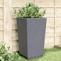  Garden Planters 2 pcs Blue Grey 32.5x32.5x57 cm PP