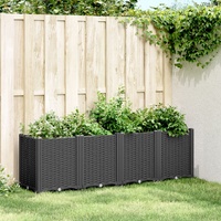  Garden Planter Black 160x40x53 cm PP