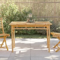  Garden Dining Table 110x55x75 cm Bamboo