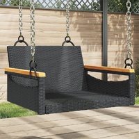  Swing Bench Black 63x62x40 cm Poly Rattan