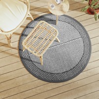 Outdoor Carpet Grey Ø120 cm PP