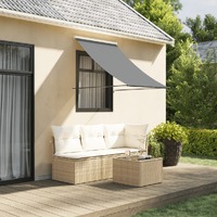  Retractable Awning Anthracite 100x150 cm Fabric and Steel