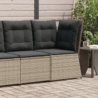  Garden Sofa Corner with Cushions Grey Poly Rattan