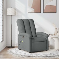  Massage Recliner Chair Dark Grey Fabric