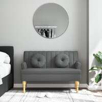  Bench with Cushions Dark Grey 113x64.5x75.5 cm Fabric