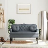  Bench with Cushions Dark Grey 120.5x65x75 cm Velvet