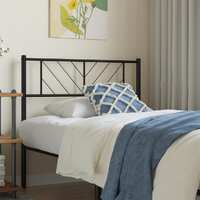  Metal Headboard Black 107 cm King Single