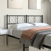  Metal Headboard Black 137 cm Double
