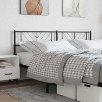  Metal Headboard Black 183 cm King