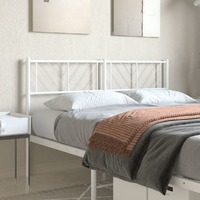  Metal Headboard White 137 cm Double