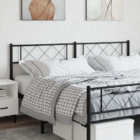  Metal Headboard Black 183 cm King