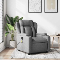  Massage Recliner Chair Dark Grey Fabric
