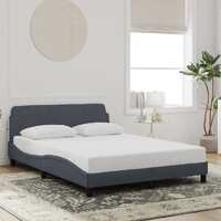  Bed Frame without Mattress Dark Grey 137x187 cm Double Velvet