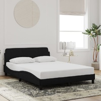  Bed Frame without Mattress Black 137x187 cm Double Velvet